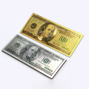 Personalized Souvenir <strong>Magnetic</strong> Money Flexible Fridge Magnet Print <strong>Sheets</strong> Display 100 Dollar Bills Gold Foil Coin Fridge Magnet - Product Image 1