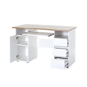 नई फैंसी आधुनिक परिवर्तनीय घर छात्र लेखन अध्ययन दराज पाइन कंप्यूटर डेस्कटॉप बेडरूम गेमिंग डेस्क - Product Image 2