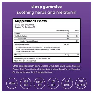 Suplemen Vitamin Vegan Bebas Gula Permen Jeli Melatonin Good Deep Sleep untuk Tidur Nyenyak - Product Image 5