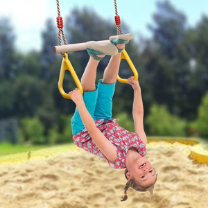 Barra de Columpio Tipo Trapecio para Patio Trasero, Accesorios para Columpio de 16.5 Pulgadas, Cadenas de Aleación Recubierta de <span class=keywords><strong>47</strong></span> Pulgadas, 2 Ganchos de Seguridad, Capacidad Máxima <100 kg - Product Image 3