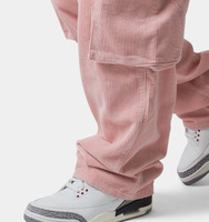 Pantalon cargo vintage XJYD en velours côtelé unisexe, coupe mi-haute, anti-plis, séchage rapide, style streetwear, jogger en chenille, pour homme, extérieur, jambe large empilée