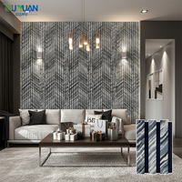Panneaux muraux acoustiques en MDF coloré à lattes de bois, design commercial et technique, pour studio d'enregistrement, salon, hôtel, salle de réunion