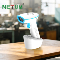Lecteur de codes-barres 2D sans fil portable NETUM, ciblage laser croisé, haute précision, conception ergonomique, industrie logistique COM