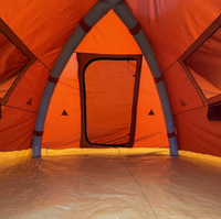 Tente gonflable portable pour le camping en plein air, tente pour une personne, quatre saisons, double couche, PVC imperméable, tissu Oxford >3000 mm