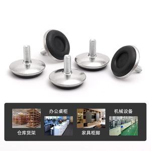 <b>Adjustable</b> Metal Feet M6X15X30 Heavy Duty Cabinet Furniture Legs Rectangular Industrial Design - Product Image 5