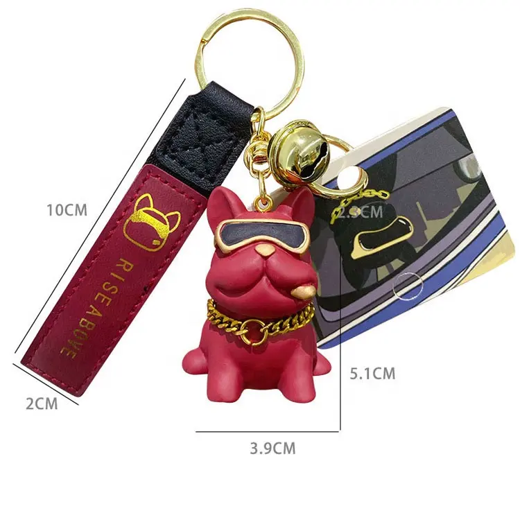 french bulldog designer keychain car keychain bag pendant love key tag mens gifts cute keychains