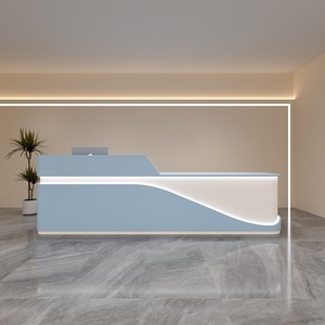 Mostrador de Recepción de Diseño Moderno en Madera para Salón de Belleza, Clínica Dental, Clases de Danza, Recepción de Empresa, para Escuelas y Hospitales - Product Image 2