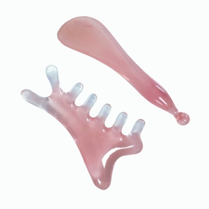 Peigne de massage en résine et bâton de massage à long manche, ensemble de 2 pièces, outils de massage pour la beauté et les soins de la peau - Product Image 2