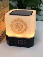 Horloge de prière musulmane portable rechargeable avec traduction multilingue, haut-parleur Adhan, haut-parleur Coran avec contrôle Bluetooth et application