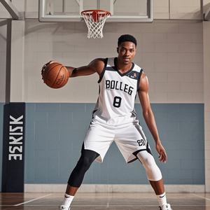 Camiseta de baloncesto en blanco al por mayor de talla grande sublimación personalizada de gran tamaño pantalones cortos negros para hombre conjunto de uniforme de baloncesto - Product Image 5