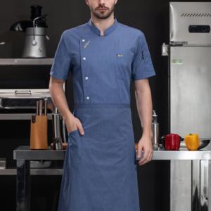 Uniformi da Bar Più Popolari per Donne e Uomini, Giacca da Chef a Maniche Corte, Abbigliamento per Hotel, Design con Pantaloni, Uniformi da Chef Femminili - Product Image 5