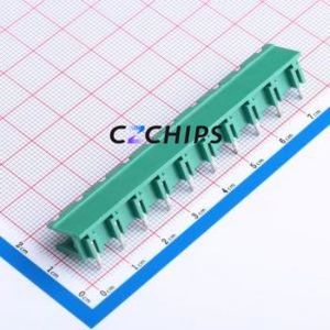 KH-ZBF3000R-10P-7.62G Plug-in Terminal Block Bent Lead Through Hole,P=7.62mm Connector 7.62mm Green Right Angle Pin 10P - Product Image 2