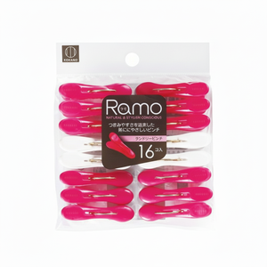 RAMO 16 pezzi Pink/bianco per biancheria spille da bucato Premium per una comoda organizzazione - Product Image 1