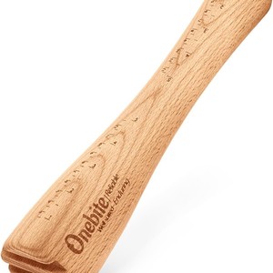 Bâton de pressage en bois de hêtre à double tête graduée pour bols courbés, outil domestique pour la fermentation et la mise en conserve - Product Image 2