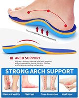 Semelle intérieure en mousse orthopédique absorbant les chocs pour pied de marche Coussins de confort Inserts Support de la voûte plantaire pour pieds plats