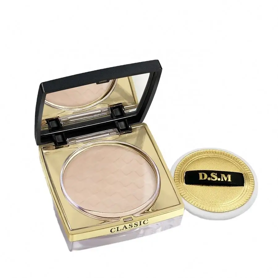 Magnetic Design Bright Yellow Makeup Product Face Whitening Lightening Powder Foundation