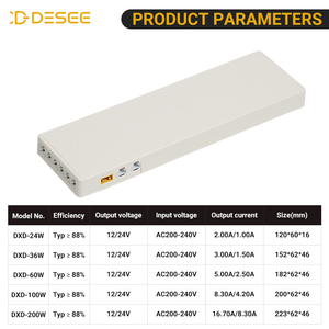 Controlador LED de Voltaje Constante DESEE, Regulable, 24W 36W 60W 100W 200W, Fuente de Alimentación LED - Product Image 2