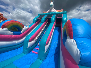 Toboggan aquatique gonflable de qualité commerciale en PVC sur mesure, château gonflable pour enfants, idéal pour la location commerciale et le divertissement - Product Image 3