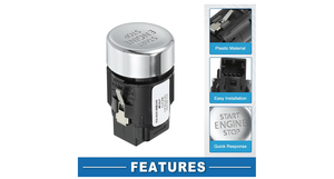 <span class=keywords><strong>Push</strong></span> <span class=keywords><strong>Button</strong></span> başlatma anahtarı No.5NG959839A motor çalıştırma durdurma anahtarı düğmesi Volkswagen Tiguan 2016-2024 için gümüş ton - Product Image 3