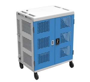 Chariot de recharge intelligent pour 60 tablettes USB/iPads et autres mobilier scolaire avec gestionnaire d'alimentation, en métal, pour hôtels - Product Image 1