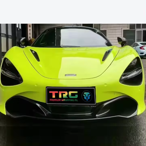 Factory owned PET automotive plastic wrap <strong>vinyl</strong> neon <strong>fluorescent</strong> green yellow transferable adhesive <strong>color</strong>-changing film - Product Image 1