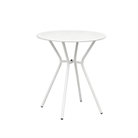Table à manger ronde en métal moderne et portable de 60 cm, vente en gros d'usine, pas cher, pour la maison, l'hôtel, le salon, le balcon, le café