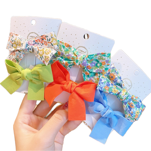 Version coréenne pince à cheveux à nœud floral frais accessoire d'épingle à cheveux princesse mignonne pour filles bébés épingle à cheveux latérale avec design élégant - Product Image 2