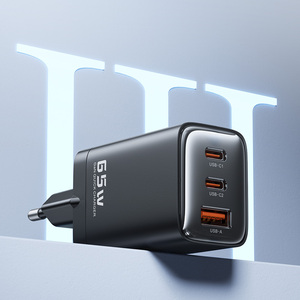 อุปกรณ์ชาร์จเทคโนโลยี toocki 65W GAN USB-C คู่ + USB-A พอร์ต <span class=keywords><strong>Samsung</strong></span> SFC <span class=keywords><strong>2.0</strong></span>ชาร์จเร็วสำหรับการใช้งานในบ้านและธุรกิจ - Product Image 2