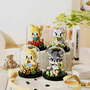 บล็อกตัวต่ออนุภาคขนาดเล็ก สวนกุหลาบคงสภาพ ของเล่น DIY สำหรับเด็กและวัยรุ่น อายุ 7-14 ปี 400-800 ชิ้น แบบต่อกันได้ - Product Image 2
