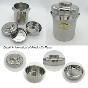 Hộp Đựng Thức Ăn Hai Mặt, Hộp Đựng Đồ Ăn Trưa Giữ Nhiệt Bằng Thép Không Gỉ Hình Tròn - Product Image 4