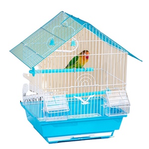 Parrot Bird Cage <b>Small</b> Metal Iron Foldable Adjustable Pearl Villa Design White/Green/Red/Blue Colors for Travel Use Pet Supplies - Product Image 4