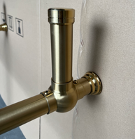 Doppelwaschbecken-Konsole mit Edelstahlbeinen, gebürsteter Nickelbeschichtung in Weiß, einzigartige und unverwiederbare Größen, individuell anpassbar