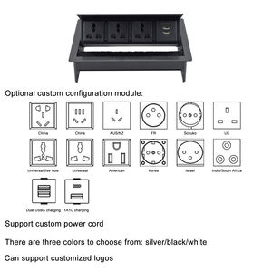 Universele Power Clamshell Opklapbare Hoes Borstel Tafelblad Voor Kantoormeubelsysteem Met Snelle USB-Opladen - Product Image 5