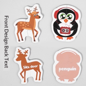 Set di Puzzle 3D in Legno a Due Pezzi con Animali e Mezzi di Trasporto per Bambini - Gioco Educativo per Ragazzi e Ragazze (0-24 mesi) - Product Image 5