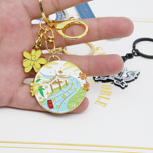 Personalized Craft Gift Metal Engrave Keychain Custom Your Own Logo Soft Enamel Zinc Alloy Key Chain