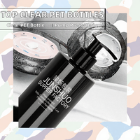Botol Lotion Perawatan Kulit Silinder PET Transparan 500ml Merk JS Terlaris dengan Pompa Tekan dan Sablon Sutra Buatan Cina