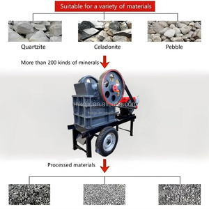 Steinbruch bevorzugt PE250x400 abgeschleppter mobiler Backen brecher für Stein zerkleinerung Steinbrecher anlage Primär backen brecher - Product Image 5