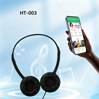Headphone Aviation Berkabel 3.5mm, Headband yang Dapat Disesuaikan, Bantalan Telinga Silikon untuk Pemandu Wisata, Pesawat Terbang, Rapat, Pelatihan & Hadiah