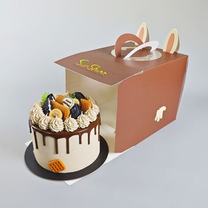 Sunshine Wholesale <b>White</b> Tall <b>Box</b> Pastry Food <b>Box</b> with Handle Customization for Wedding Labobo Cake <b>Box</b> - Product Image 4