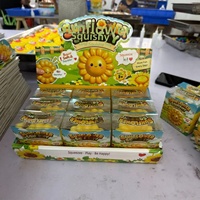 Balle en caoutchouc souple et croustillante en forme de tournesol, faite à la main, à rebond lent, jouet à presser malléable, jouet anti-stress, vente en gros