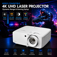 Projecteur laser 4K UHD Optoma JEV9012 pour salle de jeux professionnelle, 4500 lumens avec faible latence d'entrée et 3D complet