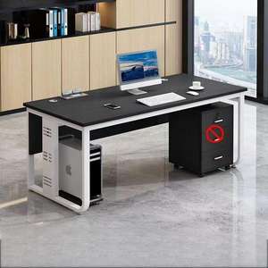 โต๊ะทำงานไม้โต๊ะผู้บริหารโต๊ะทำงานทำจากไม้แบบเรียบง่ายโต๊ะทำงานเฟอร์นิเจอร์สำนักงานโต๊ะผู้บริหารพร้อมบอสแบบฮัทช์ - Product Image 2