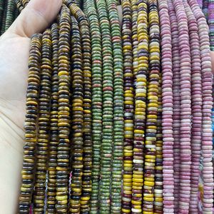 天然石Rondelleスペーサービーズ,2x6mm,宝石ディスクシェイプDIYブレスレットジュエリー作り - Product Image 3