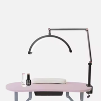 Lampe de Bureau LED Réglable Demi-Lune avec Pince UV Manucure Soins des Mains pour Spa Tatouages Salon