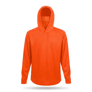 Haut de performance unisexe pour adultes à manches longues avec capuche, protection solaire, séchage rapide, évacuation de l'humidité, léger, respirant, en polyester, Needle - Product Image 1