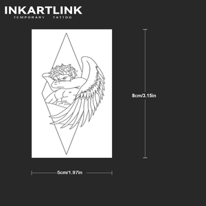 Autocollants de tatouage semi-permanents en gros de haute qualité, personnalisés, géométriques, ange déchu, imperméables, jus de fruits naturels, approvisionnement en vrac - Product Image 4