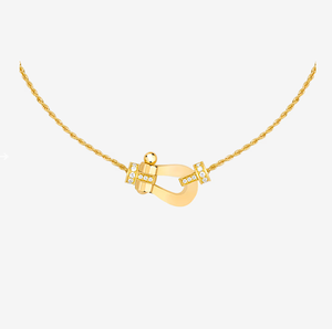 Collares de Alta Gama en Plata 925 con Baño de Oro de 18K, Cadena Fina con Circonitas en Forma de Herradura, Versátiles y Modernos para Mujer - Product Image 6