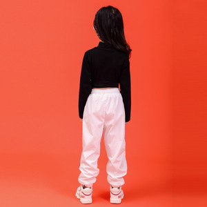 Ropa de Hip Hop para Niños, Sudadera Negra, Top Corto, Pantalones Casuales para Niña, Disfraz de Danza Jazz, Ropa de Baile de Salón - Product Image 1