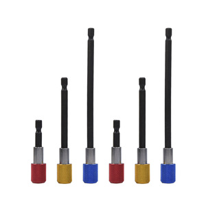 ZHCY Hex Shank Quick Release <b>Extension</b> <b>Rod</b> 6.35mm Set For Pistol Drill High Carbon Steel Colorful 3 Piece - Product Image 1