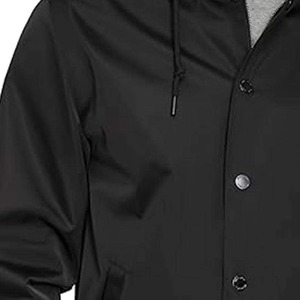 Wholesale Low Black Hooded Varsity <b>Jacket</b> With <b>White</b> Casual Autumn Wear Regular Fit Wool\Polyester Material - Product Image 3